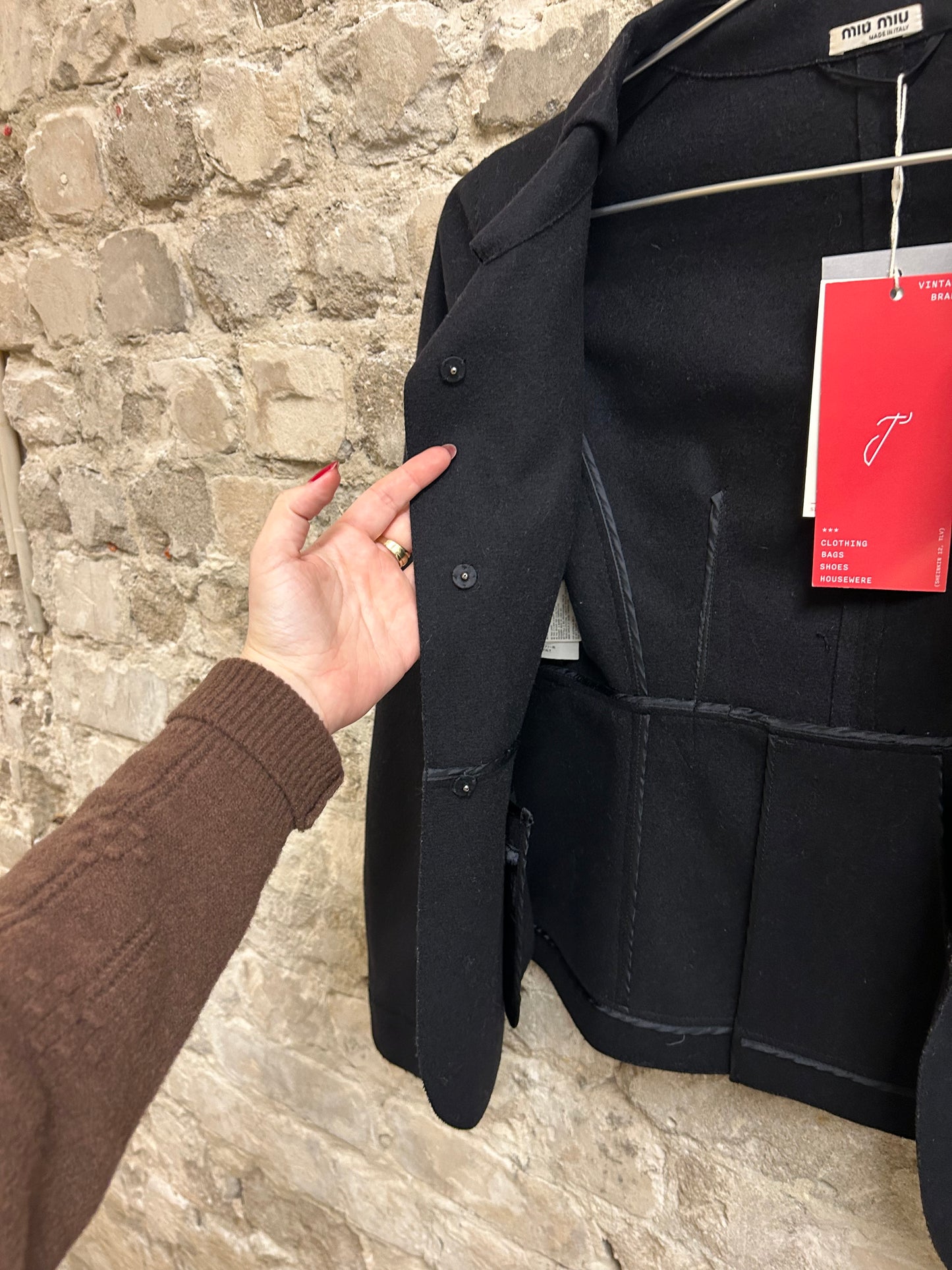 MIU MIU fitted wool jacket