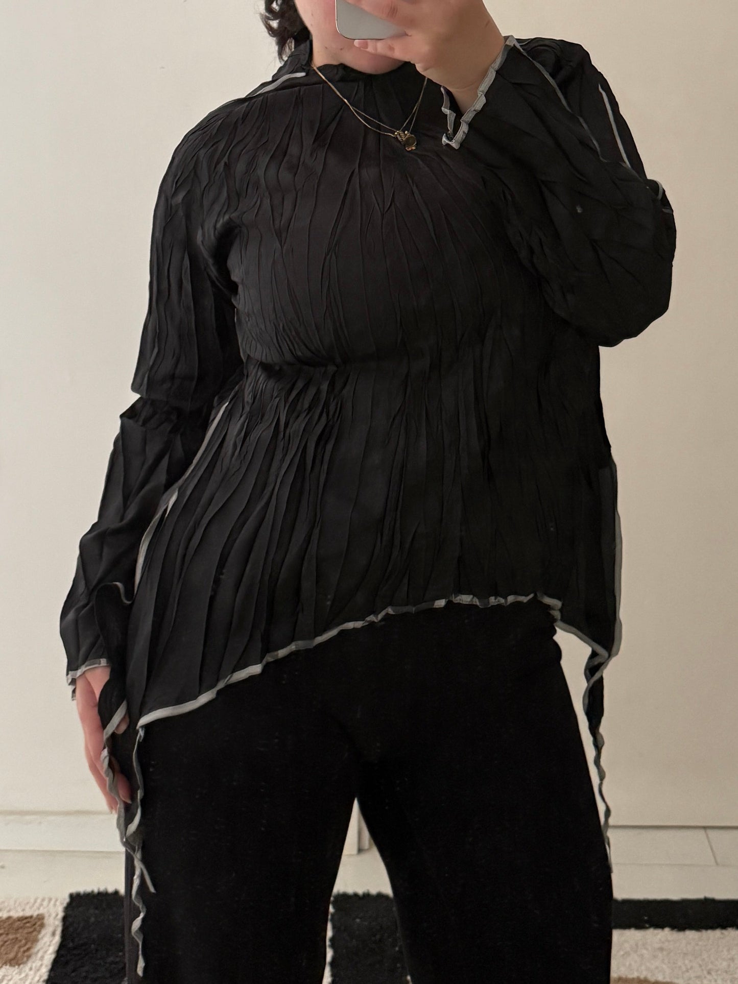 Issey Miyake A-POC Sheer Crinkle Top