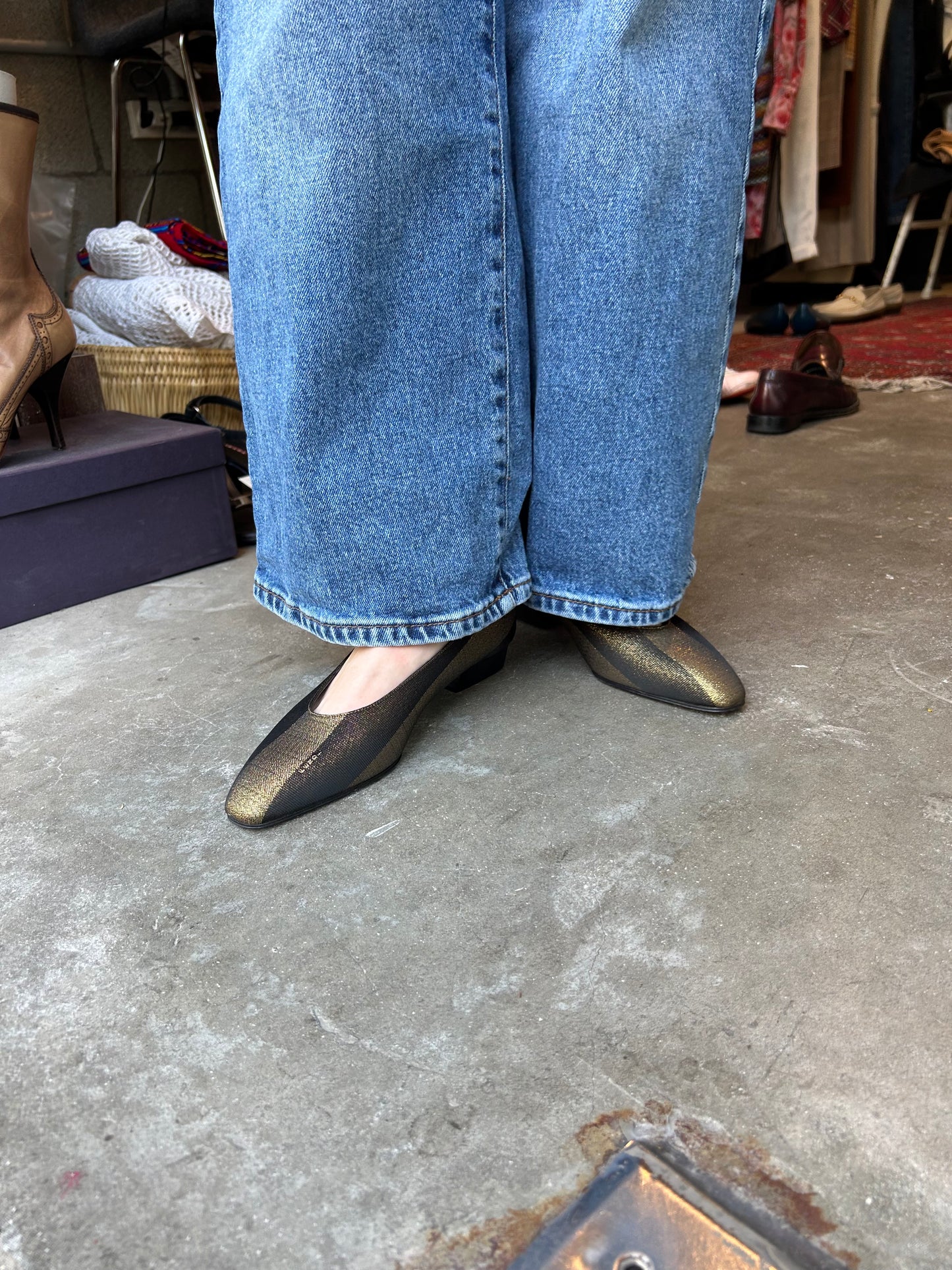 FENDI 90’s golden flats 36.5 EU