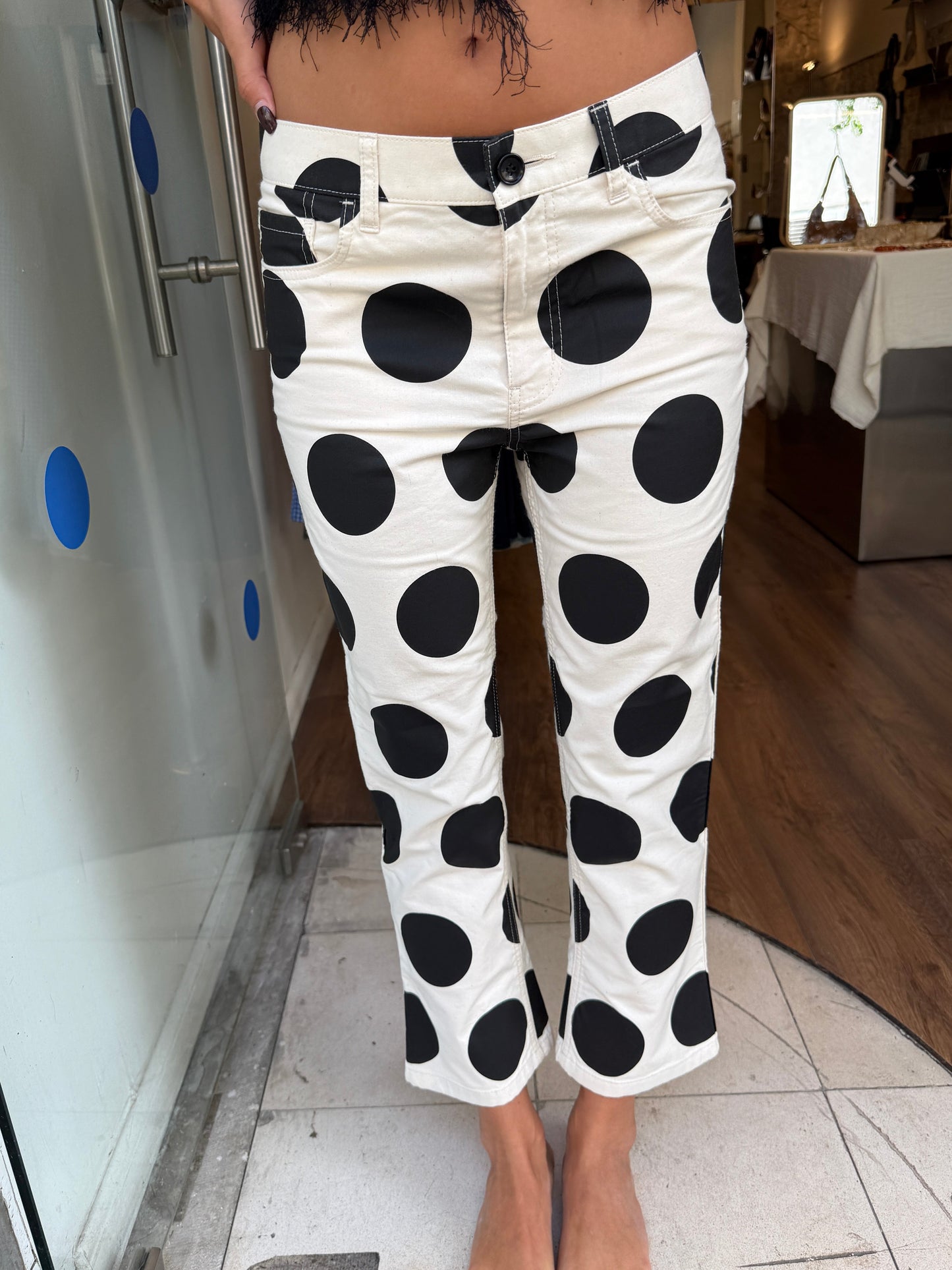Tao Comme des Garçons SS23 Polka Dot Cropped Pants