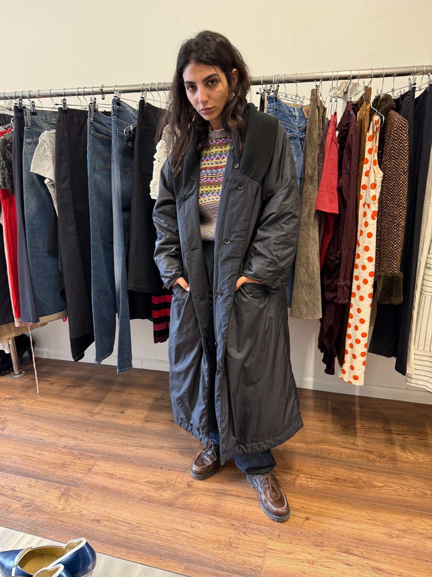 Issey Miyake Plantation Reversible Padded Coat