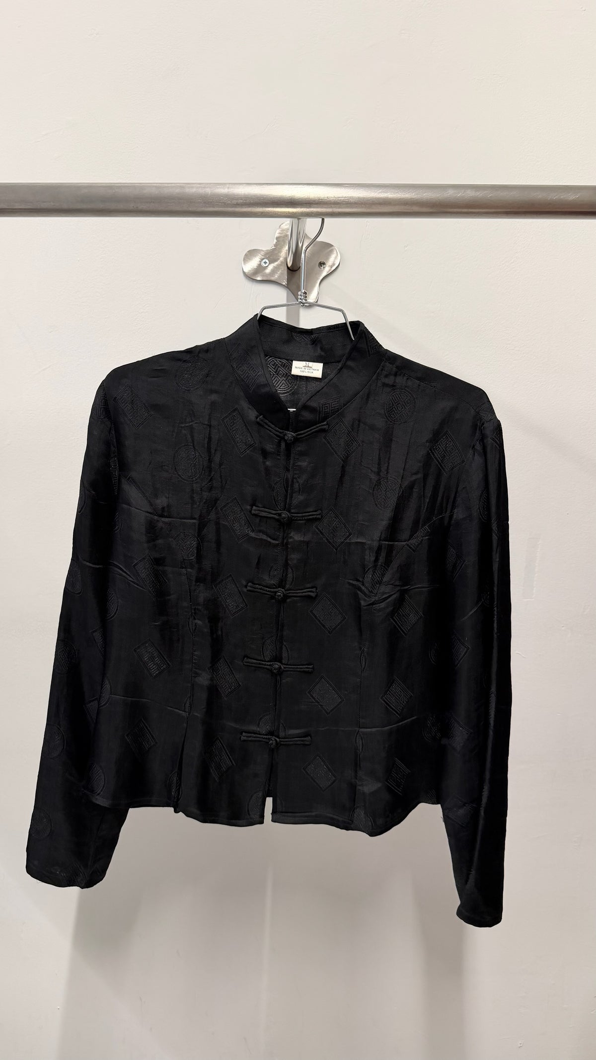 Vintage Black Silk Jacquard Chinese Jacket