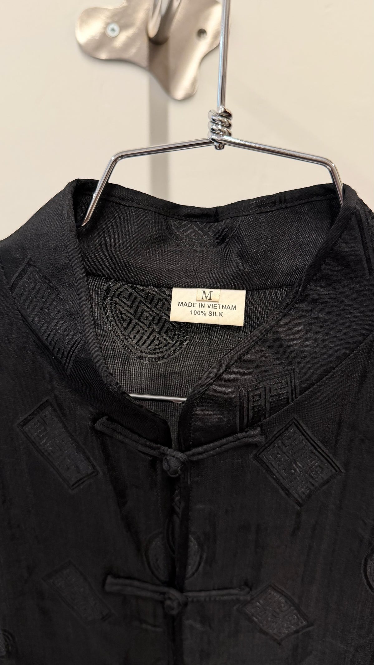Vintage Black Silk Jacquard Chinese Jacket
