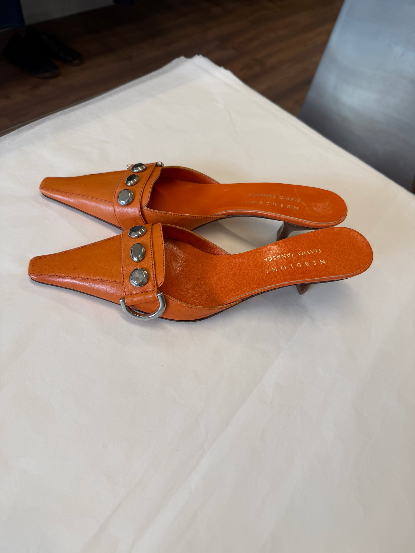 Nebuloni – Flavio Zanasca Studded Mule Heels