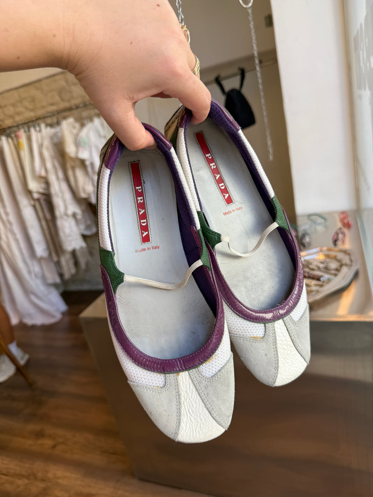 Prada Sport Mary Jane Ballet Flats