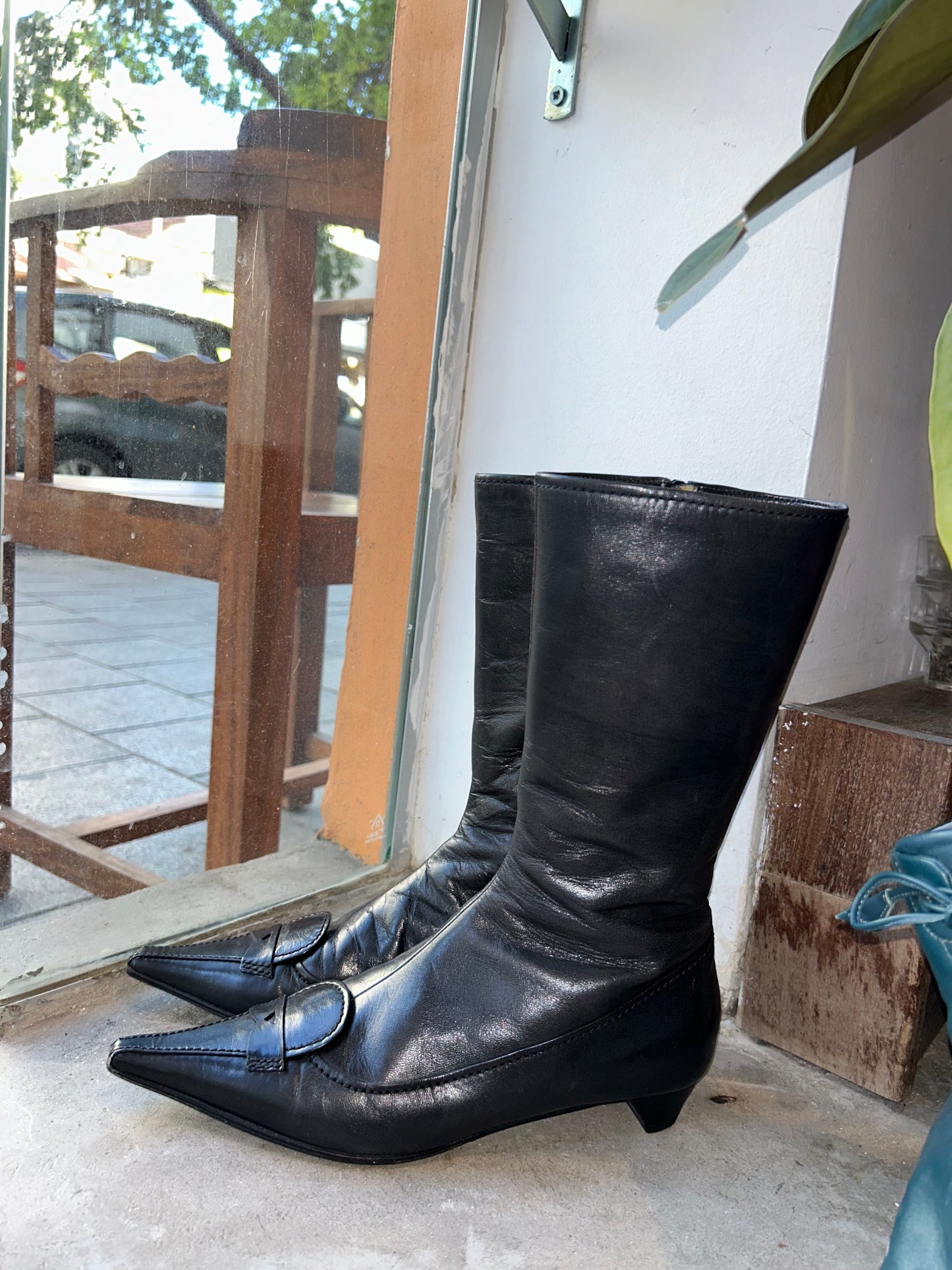 MIU MIU victorian leather boots