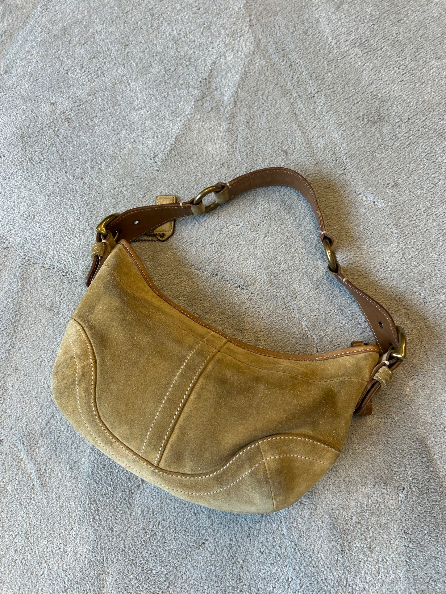 COACH suede handbag