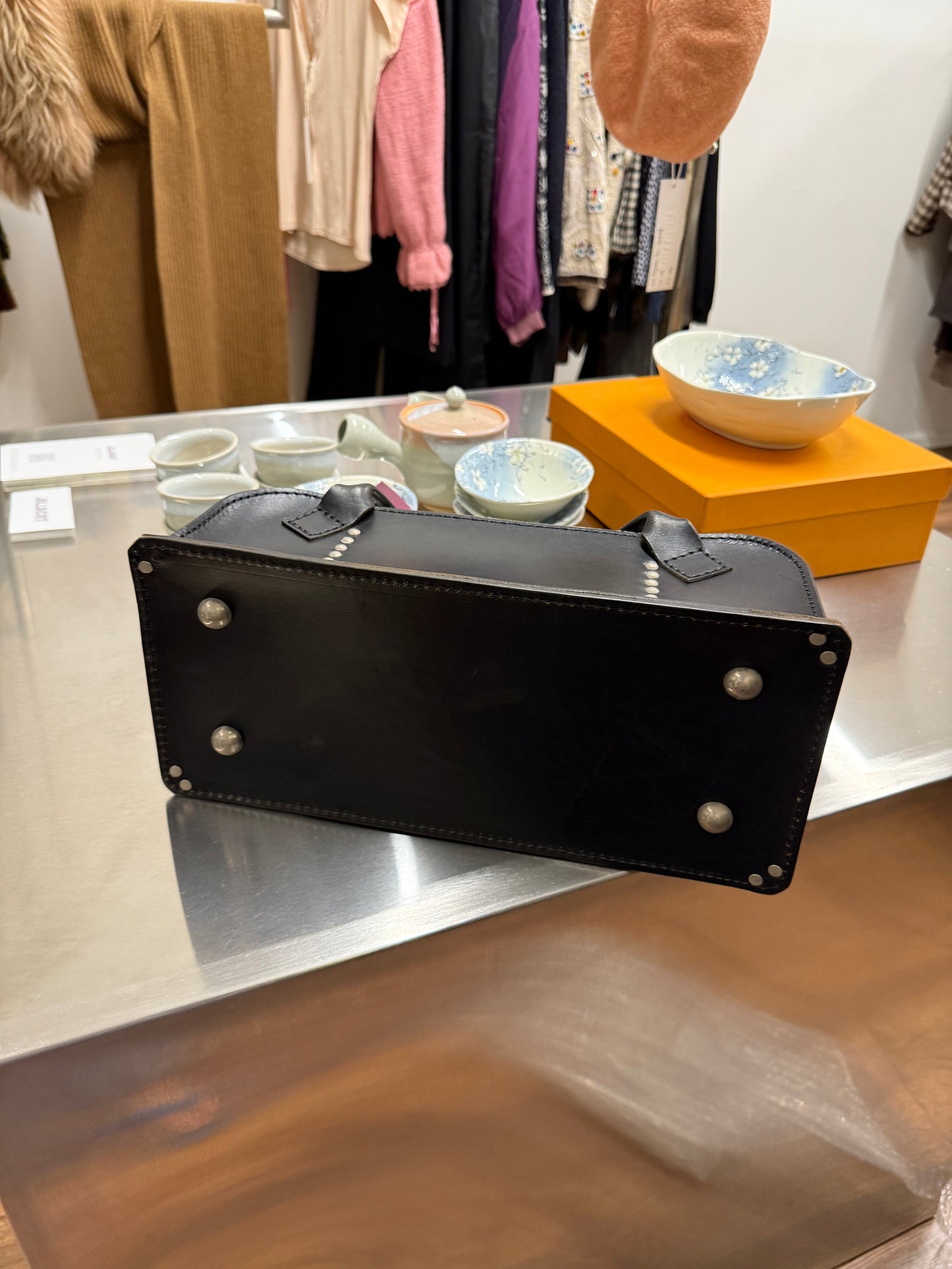 Comme des Garçons 2004 Studded Leather Box Bag