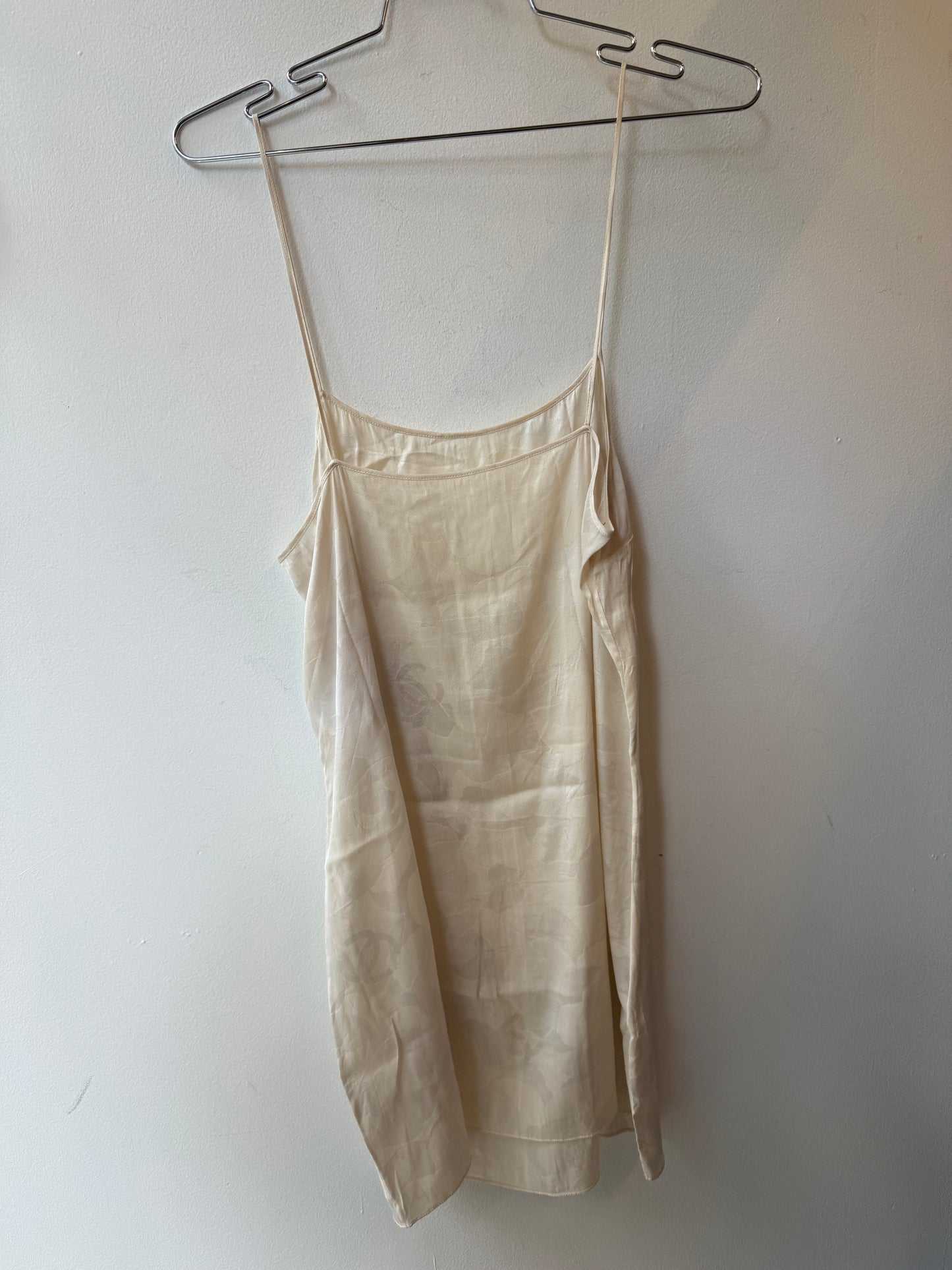 Chanel Camellia Silk Slip Mini Dress SS2020