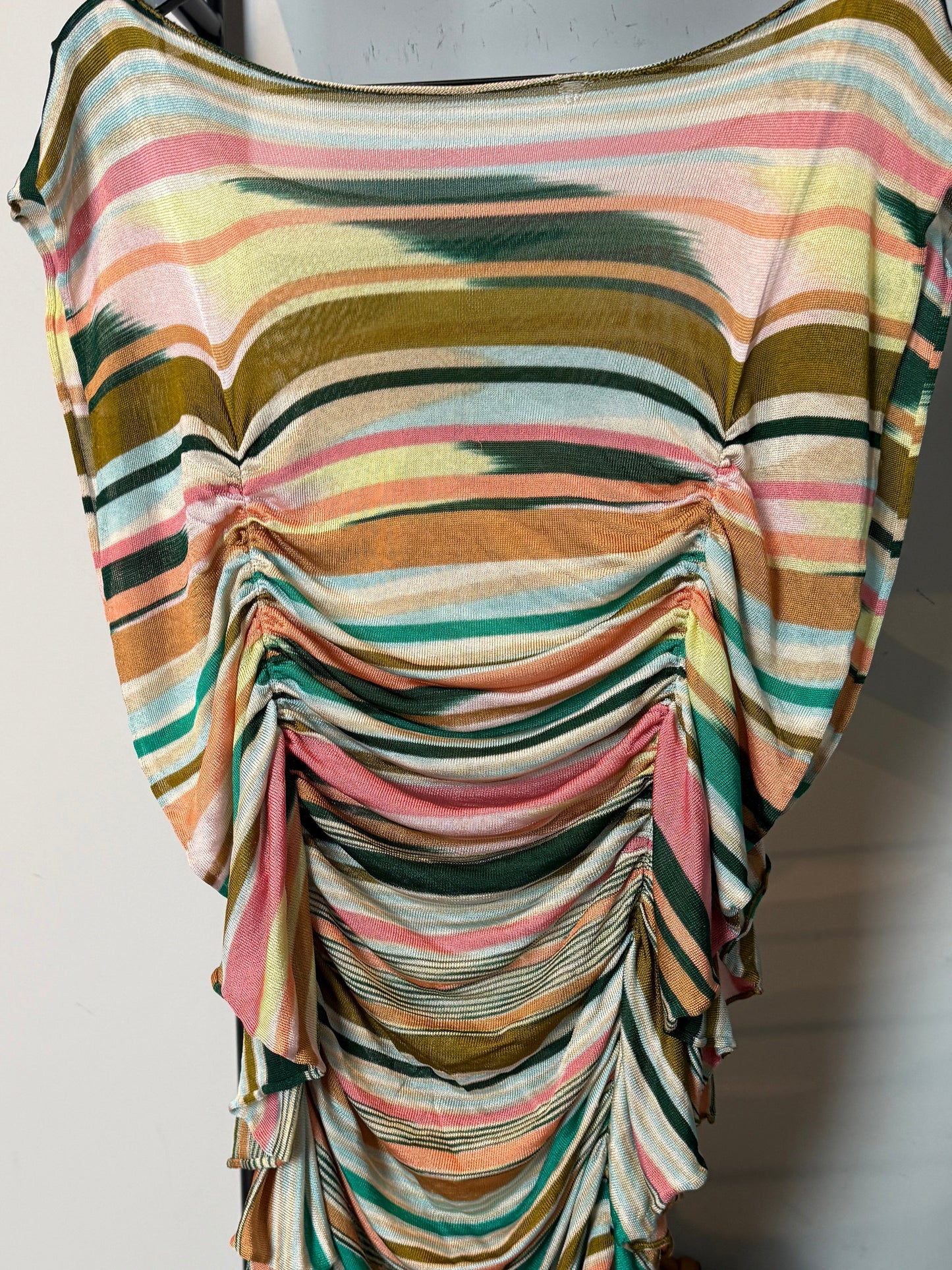 Early 2000s Missoni Ruched Striped Knit Dress