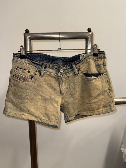 Diesel Lowky Distressed Denim Shorts