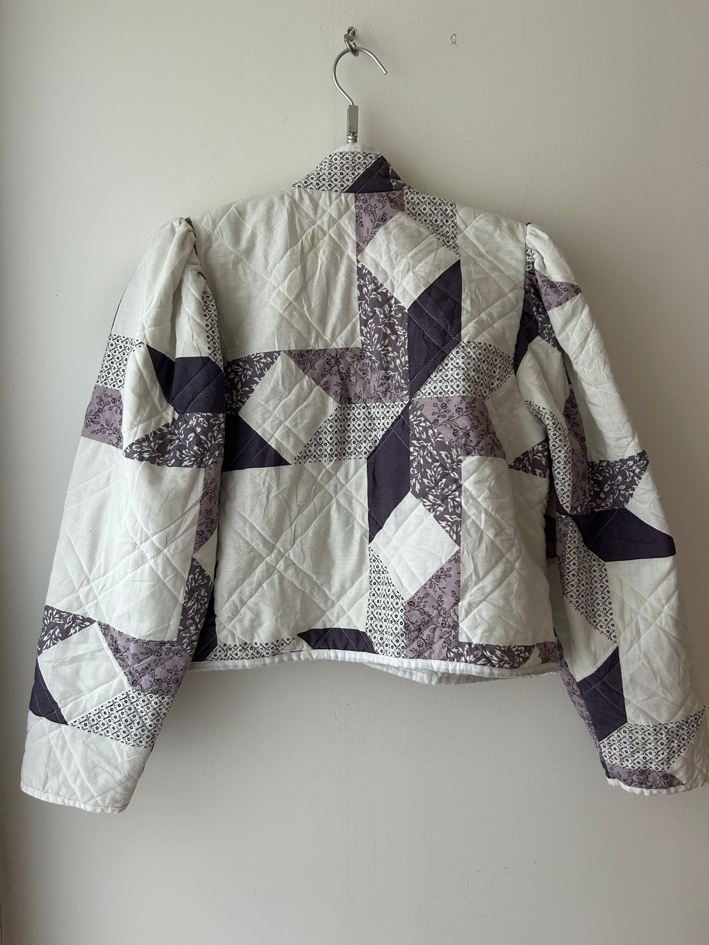 Handmade quilt collar coat