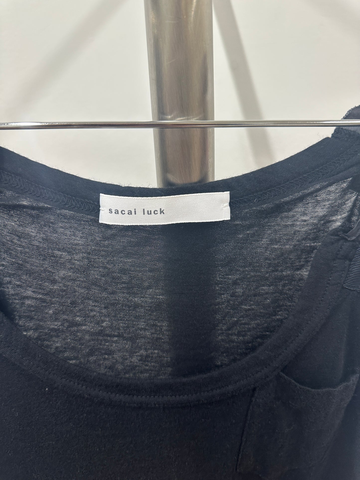 sacai luck 2010s ruffled strap tank