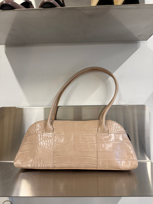 Furla Croc-Embossed Zip Tote