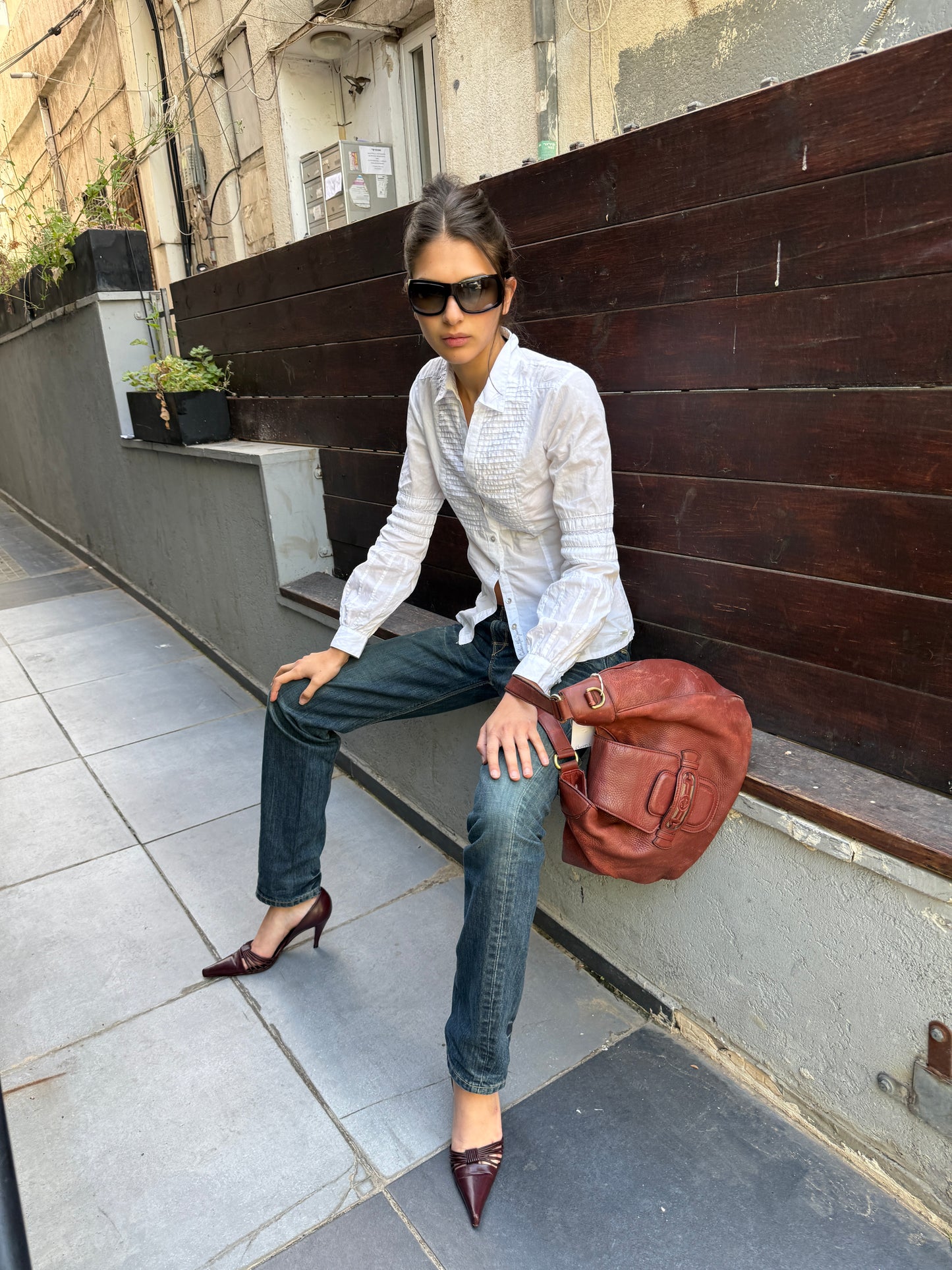 Calvin Klein Pintuck Shirt c. 2000s