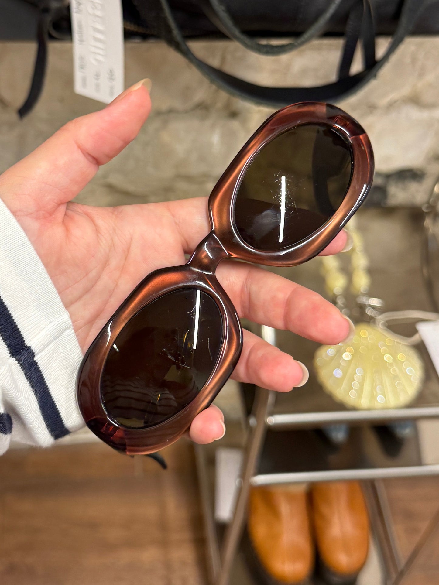 KARL LAGERFELD OVAL SUNGLASSES