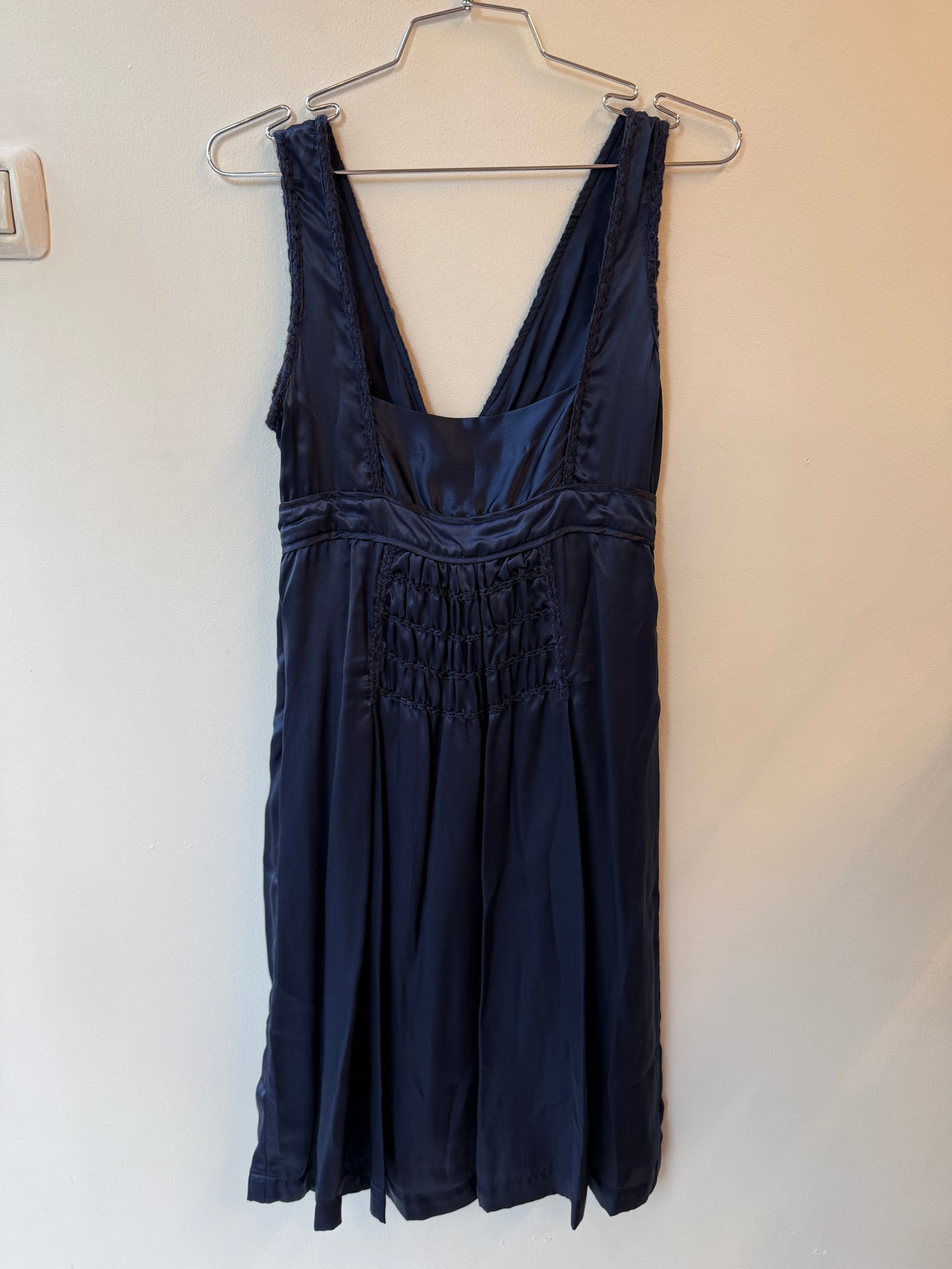 Sportmax Code Max Mara 100% Silk Navy Dress