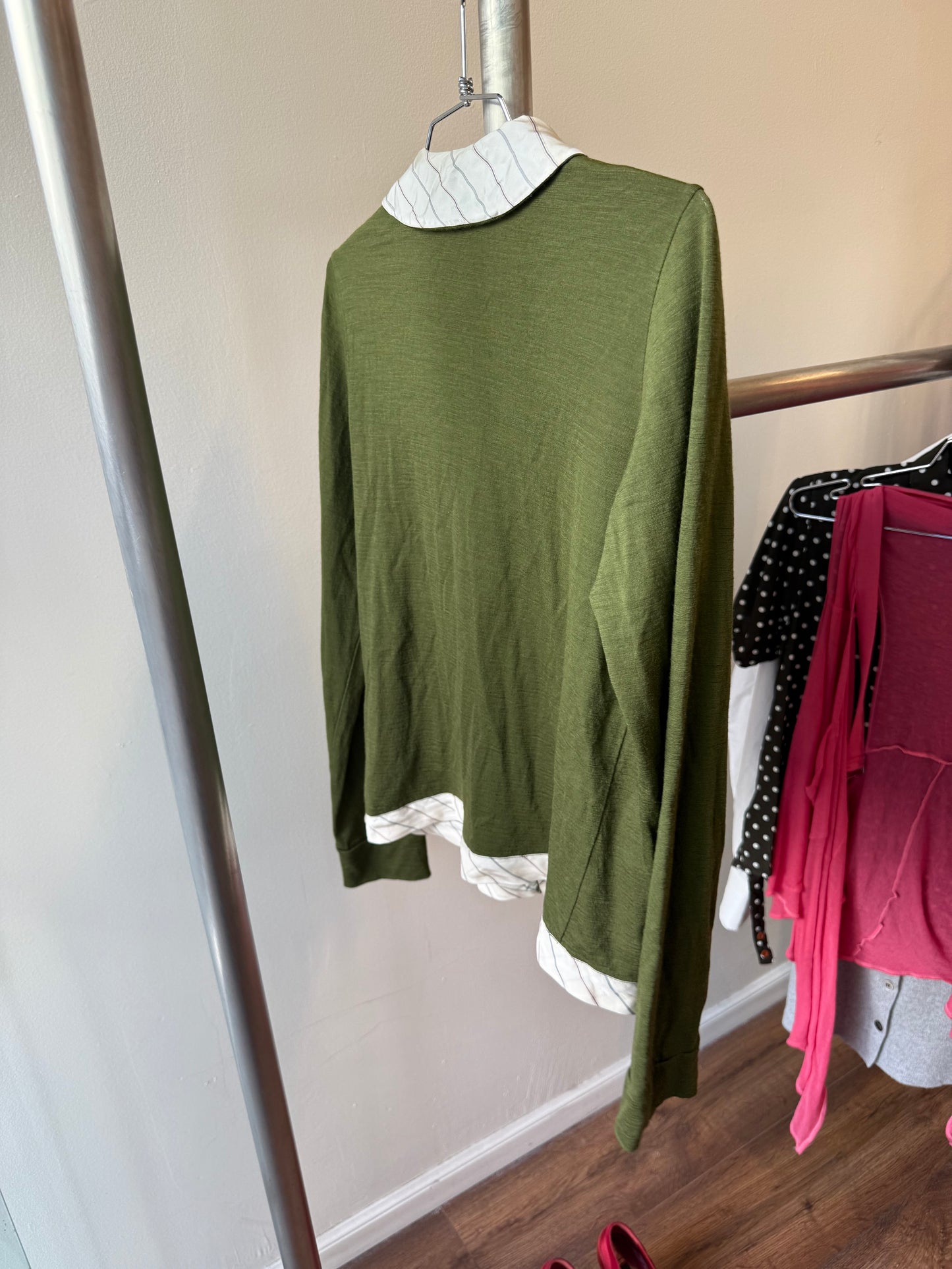 Comme des Garçons – Olive Wool Cardigan