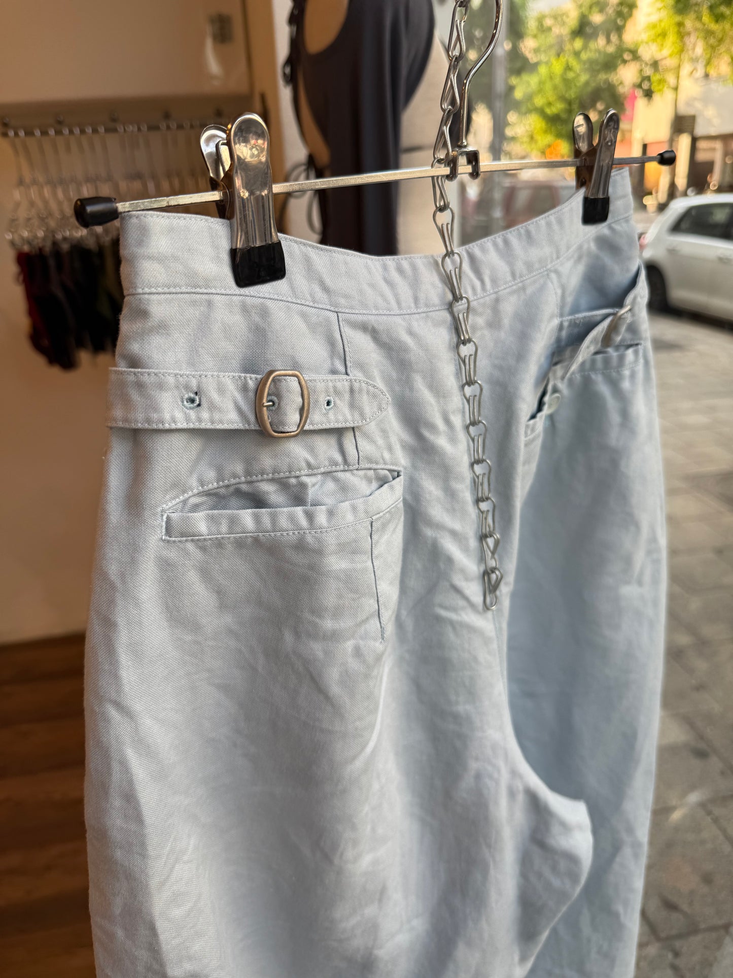 I.S Issey Miyake Buckle Trousers