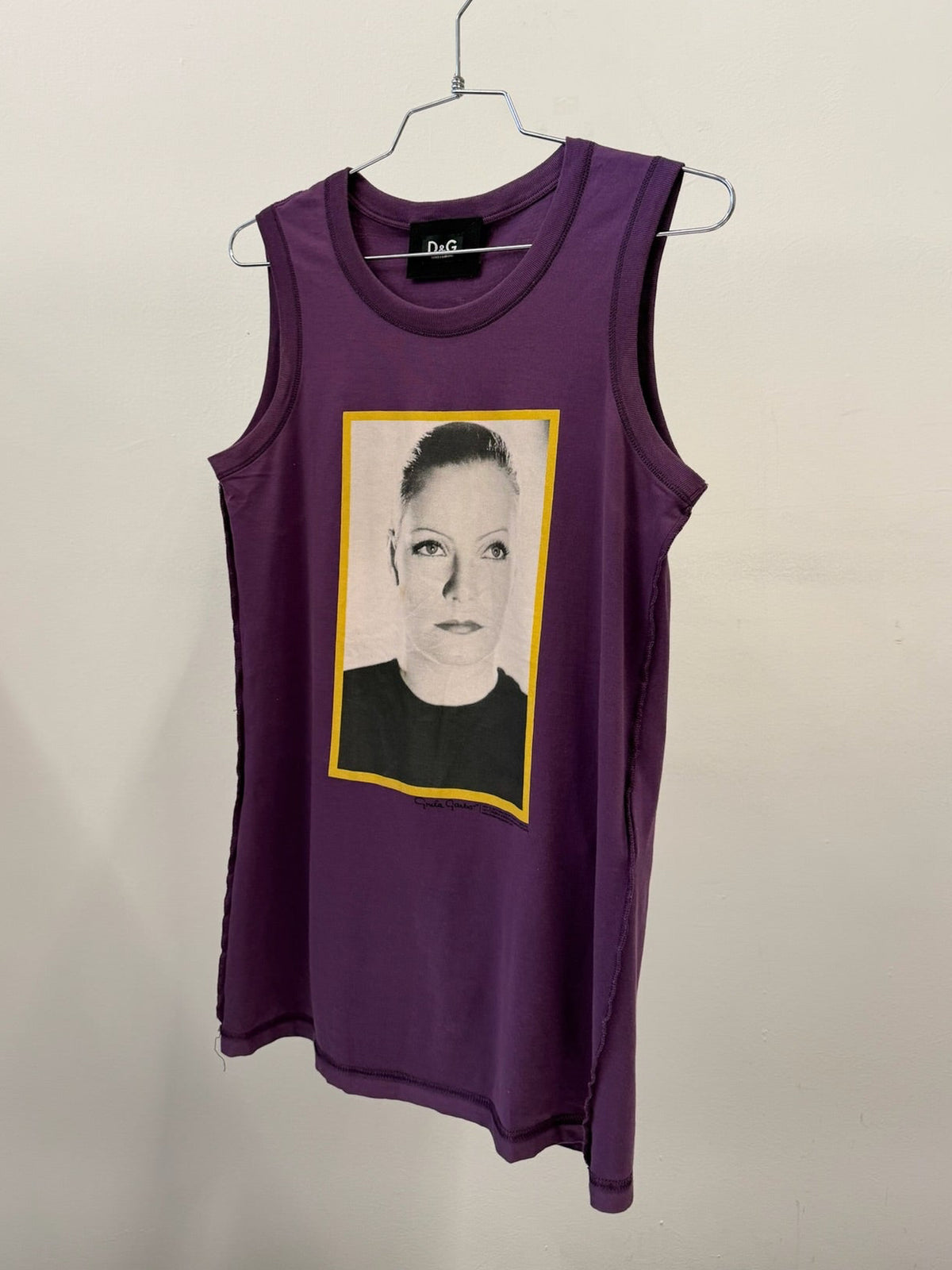D&G Dolce & Gabbana Greta Garbo Print Tank Top