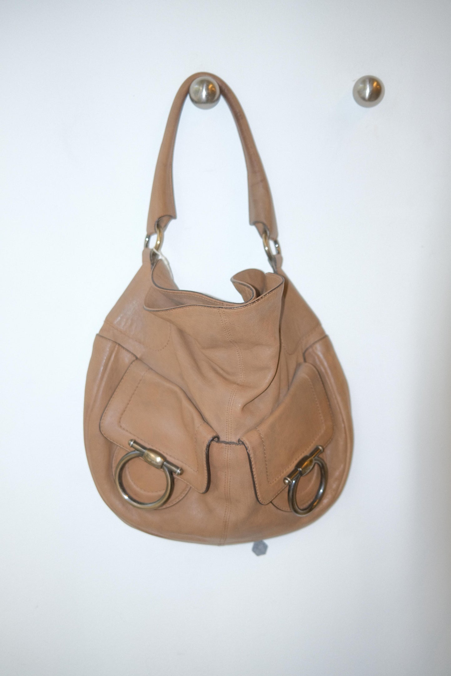 Salvatore Ferragamo Nappa Ring Shoulder Bag c.2005–2009