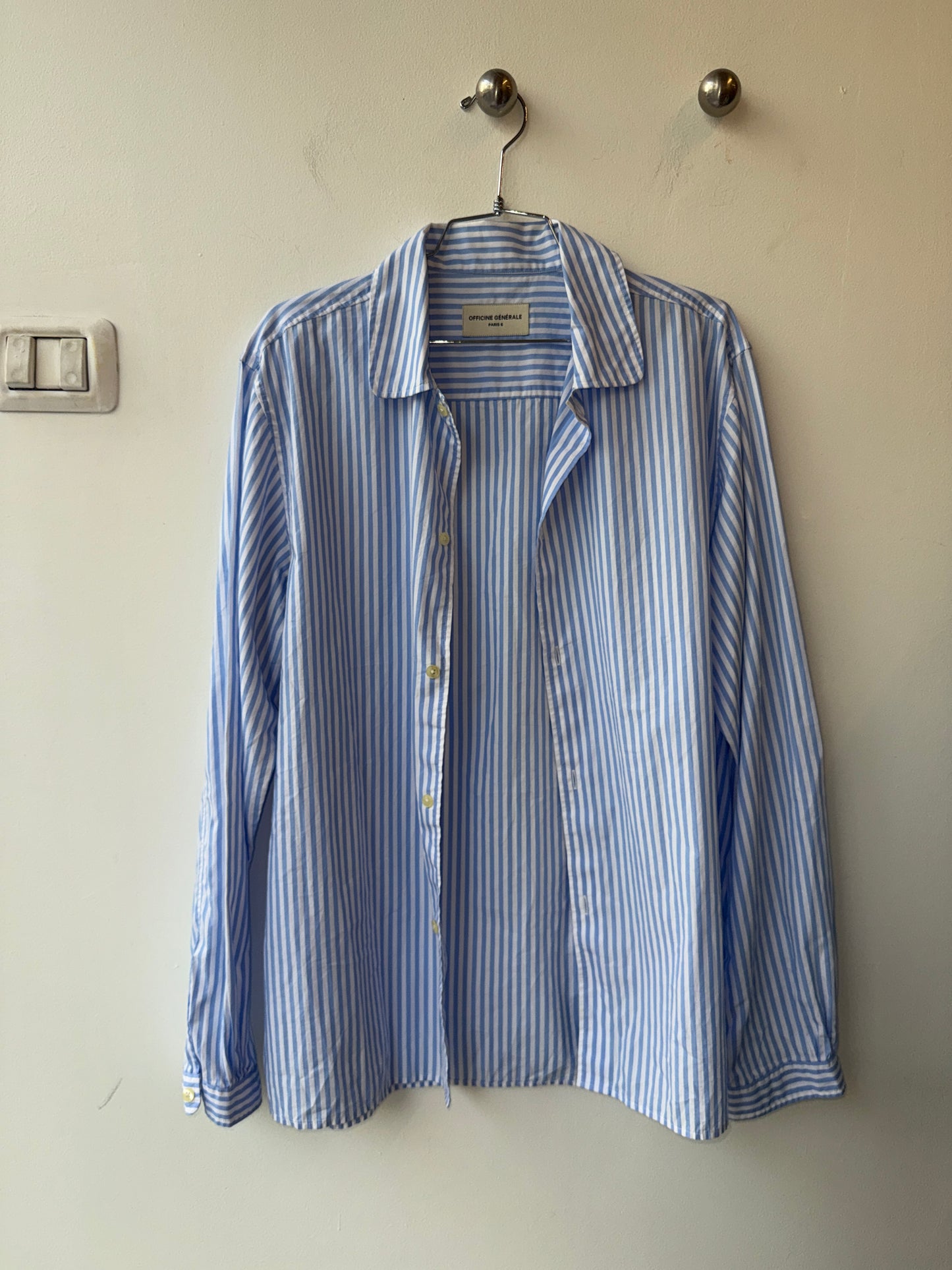 Officine Générale Striped Cotton Shirt