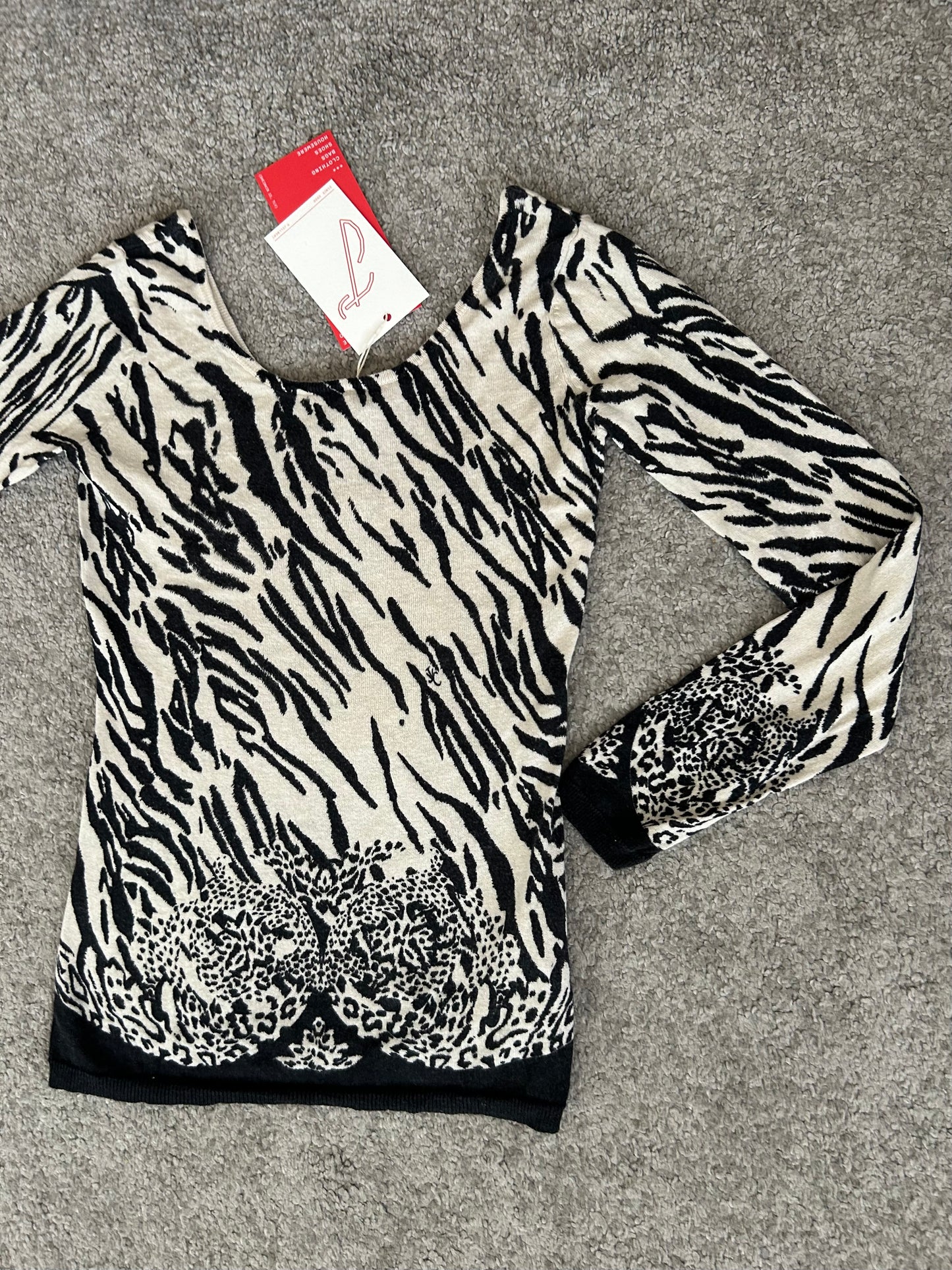 VERSACE Jeans Couture zebra print blouse