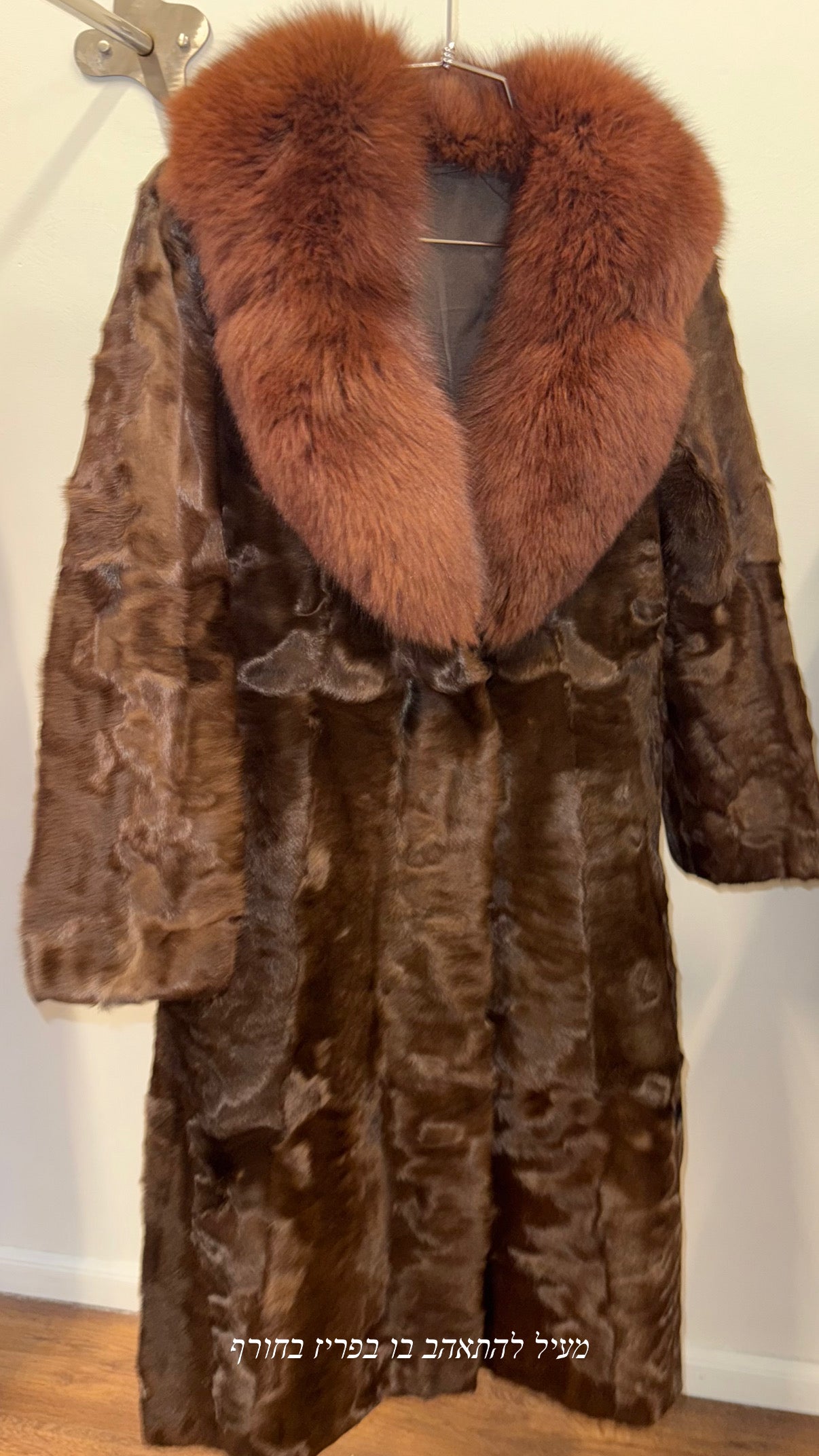 Vintage Fur Coat Red Fox Collar