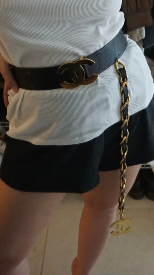 rare CHANEL CC 1992 chain belt