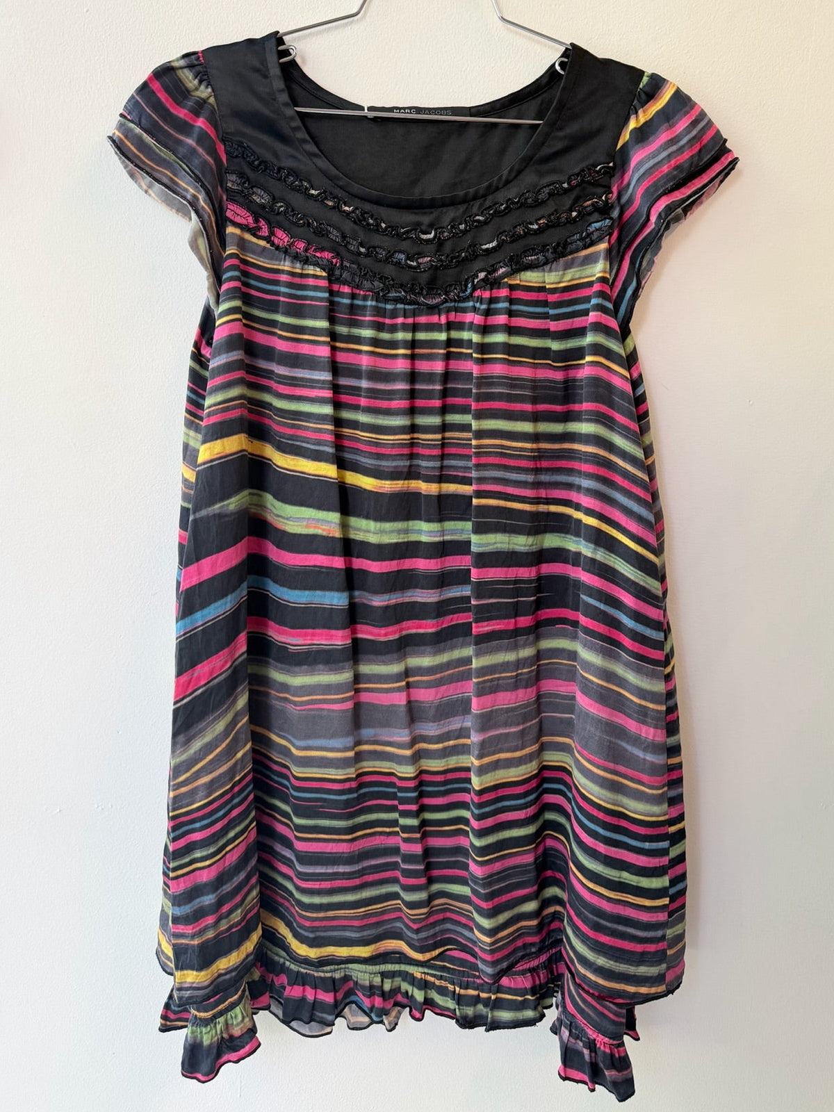 Marc Jacobs Striped Silk Mini Dress – 2000s