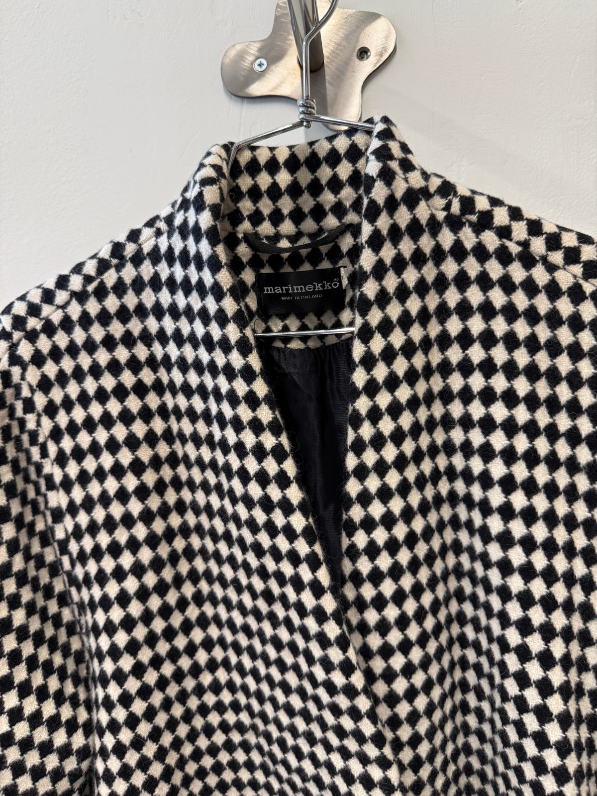 Marimekko Black & White A-Line Coat