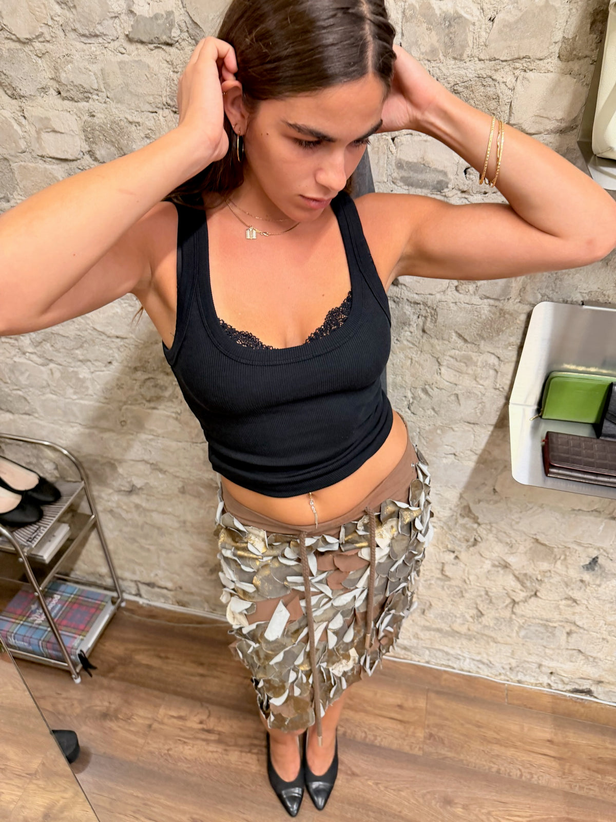 2000s Escada Sport 3D Appliqué Skirt