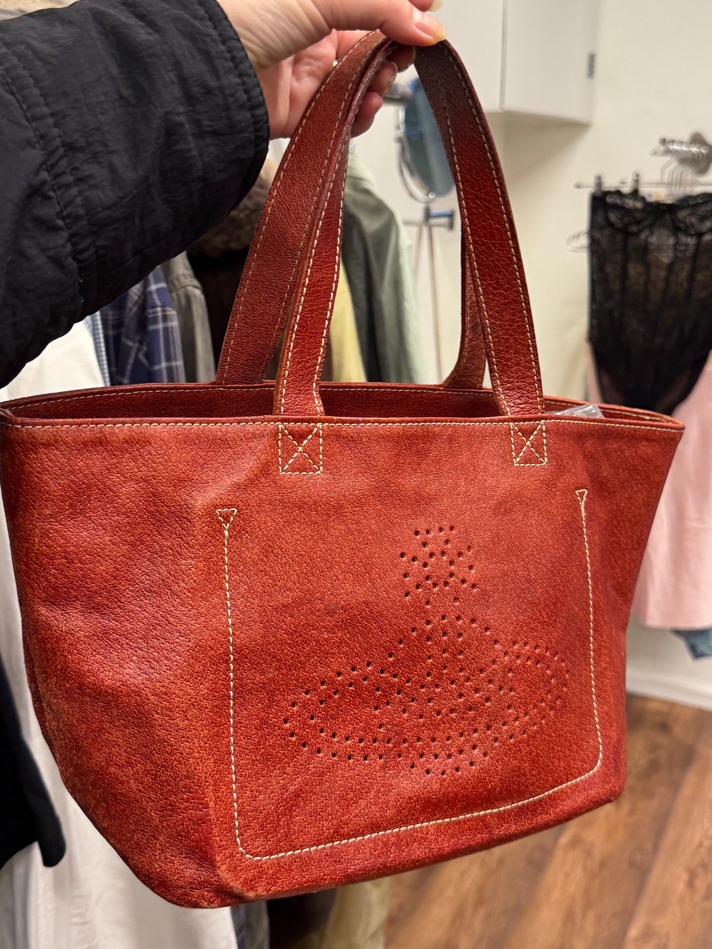 Vivienne Westwood Red Leather Tote late 90s