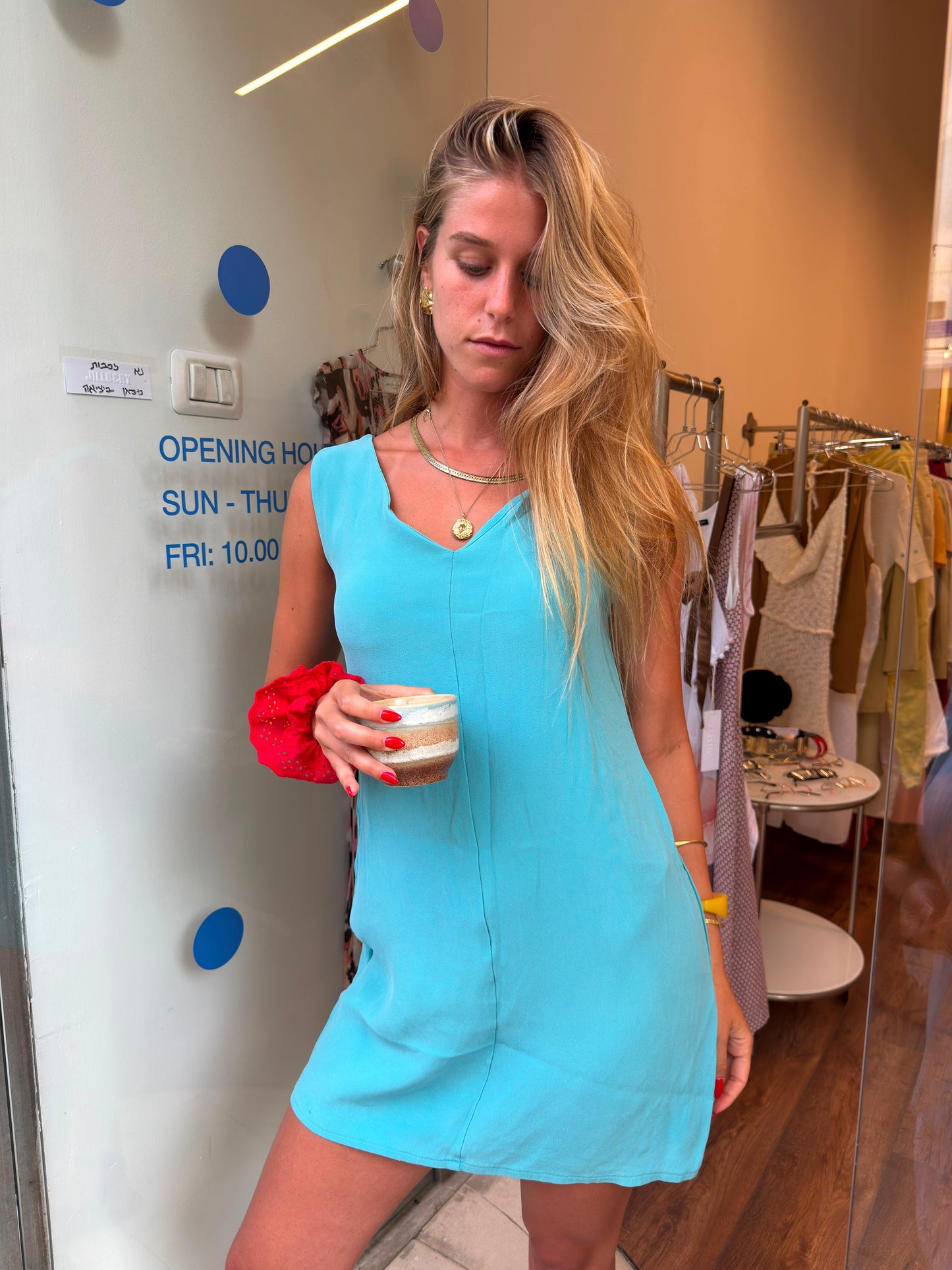 Vintage Turquoise Mini dress
