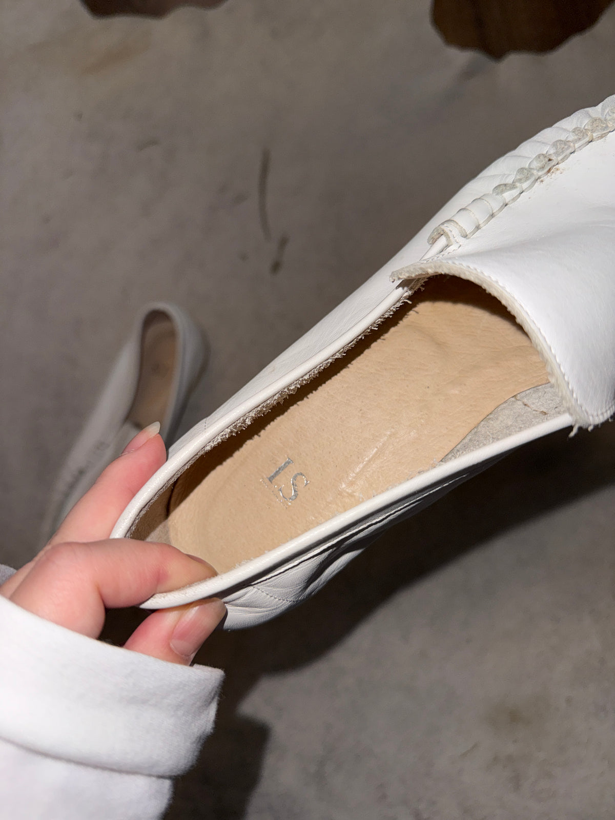Vintage I.S. Issey Miyake Sport White Leather Loafers