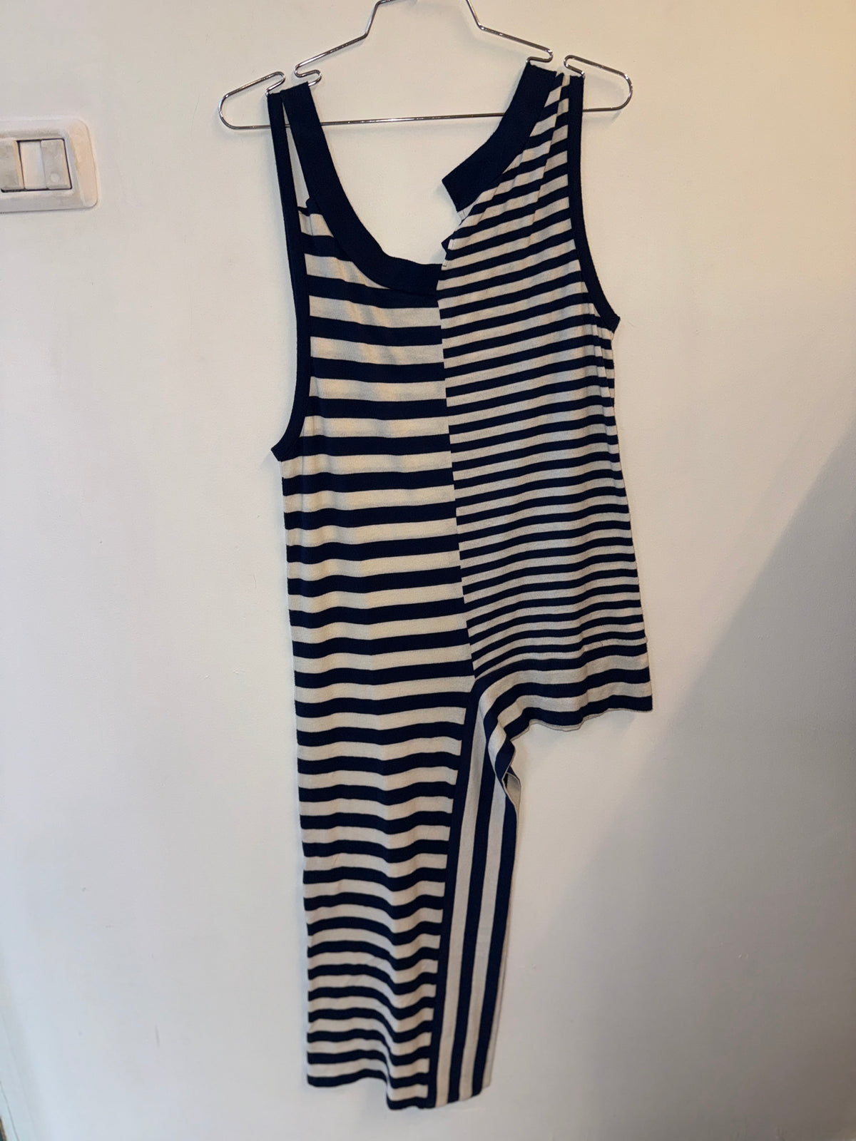 LIMI feu Asymmetric Stripe Cotton Tank