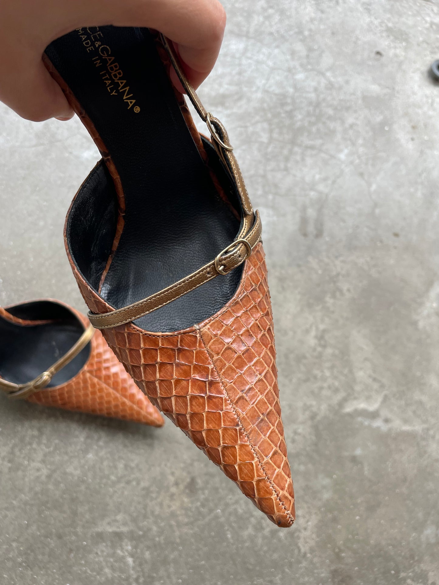 D&G snakeskin heels 37 EU