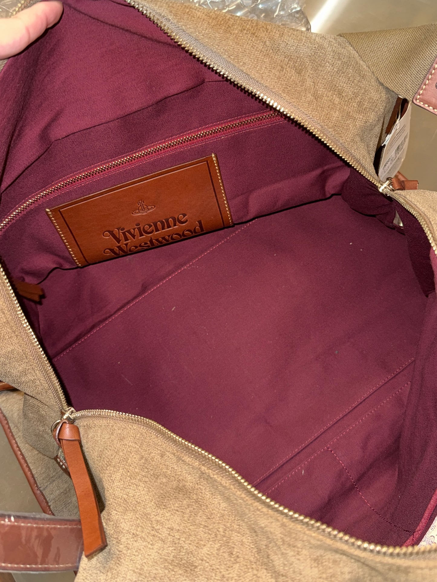 Vivienne Westwood Accessories × Harris Tweed Large Shoulder Bag