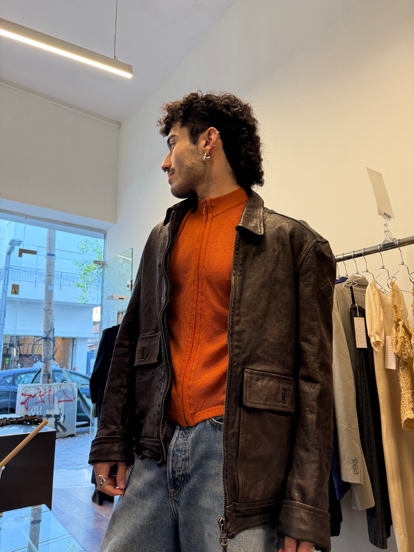 Replay Vintage Heavy Leather Jacket