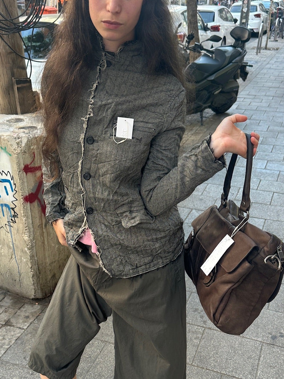 Max Moratti 2000s brown leather satchel