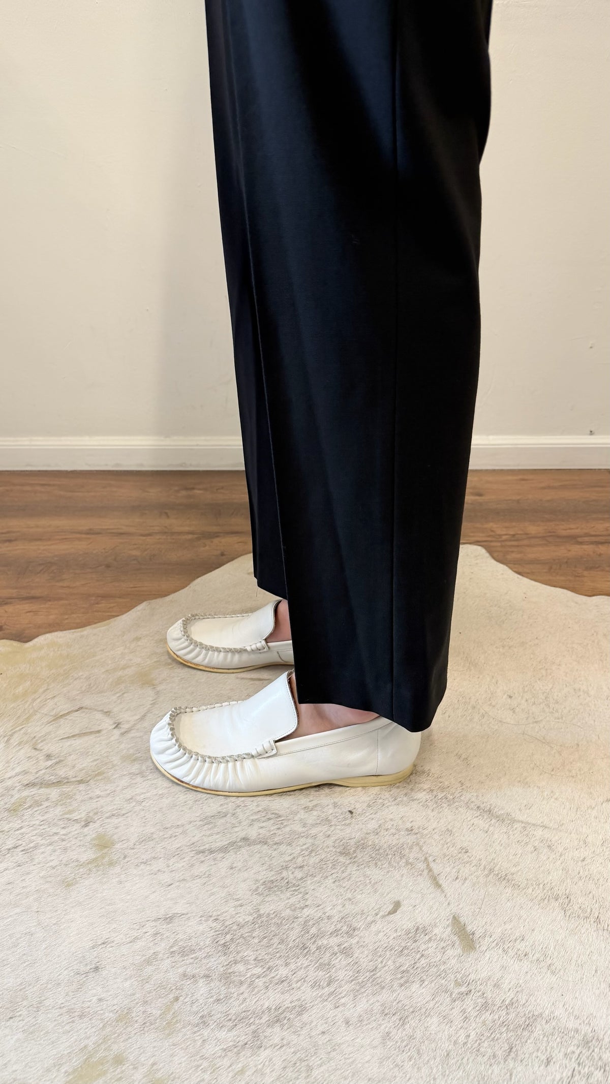 Vintage I.S. Issey Miyake Sport White Leather Loafers