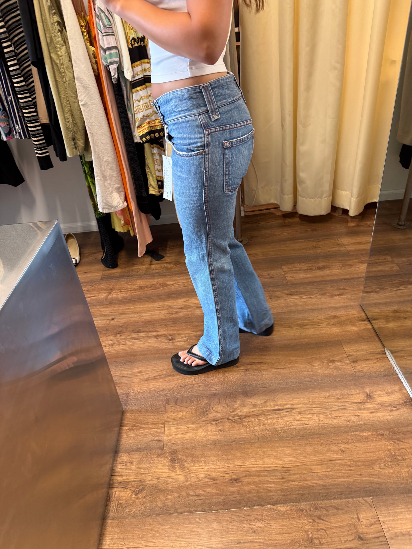 Early 2000s Dolce & Gabbana DG Low-Rise Flared Jeans