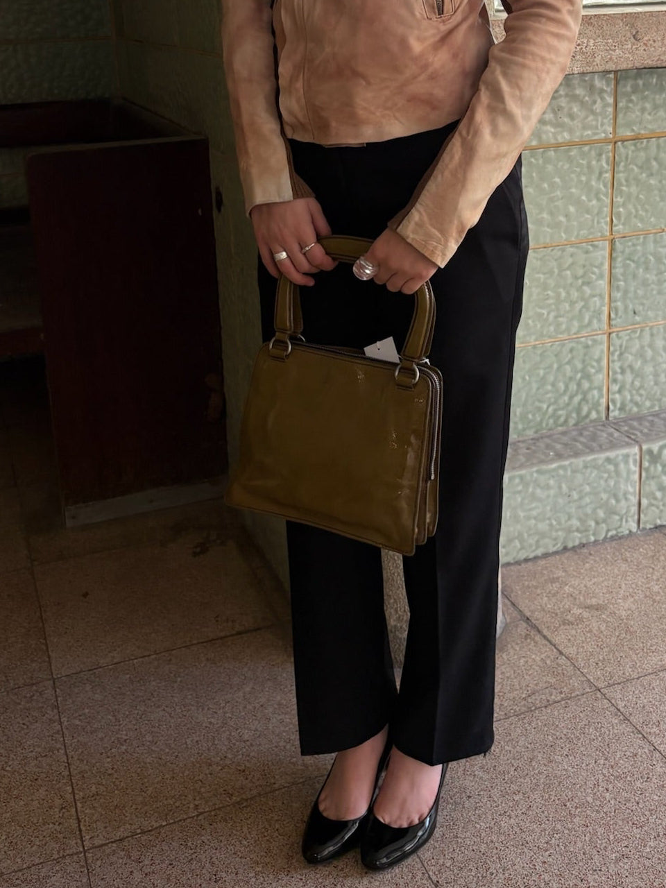 Miu Miu glossy leather mini bag