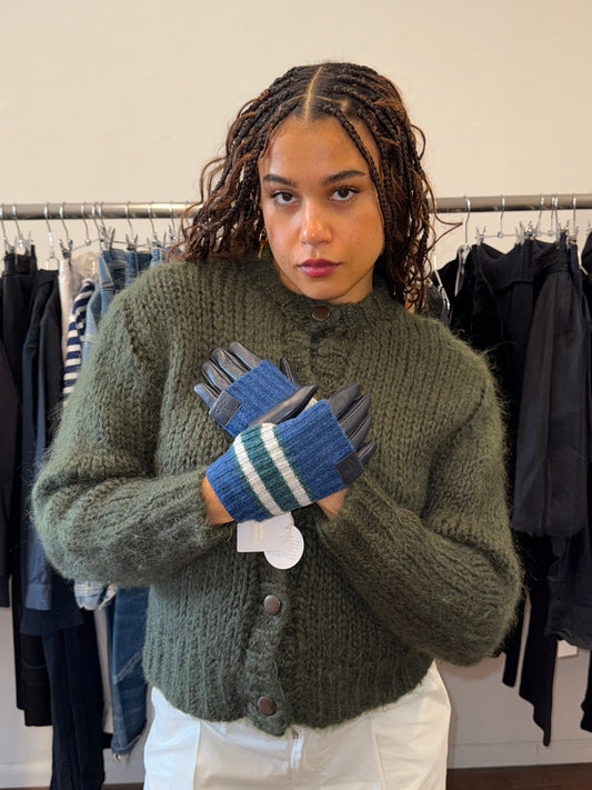 Vivienne Westwood Knit & Leather Gloves
