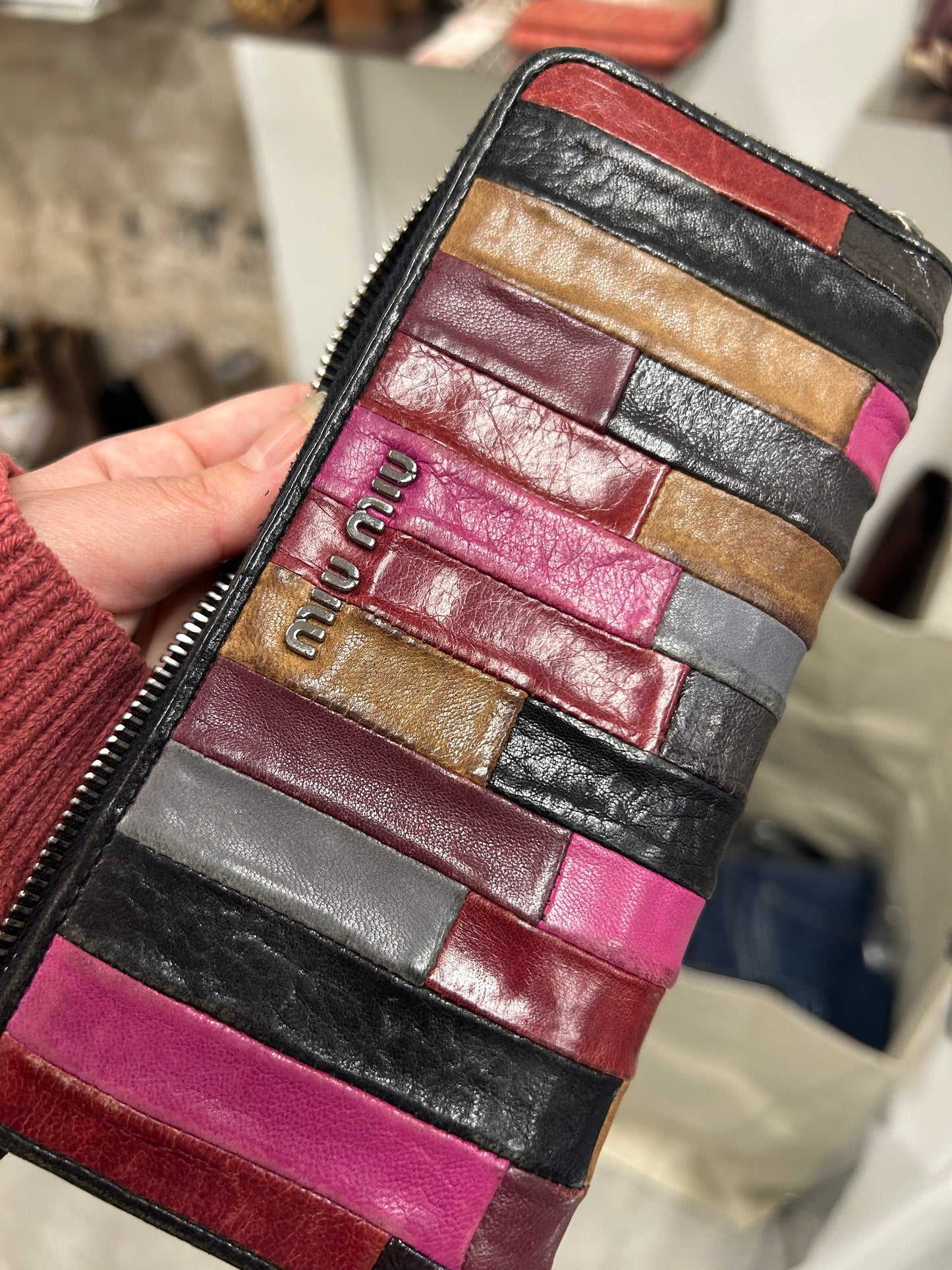 MIU MIU patchwork wallet