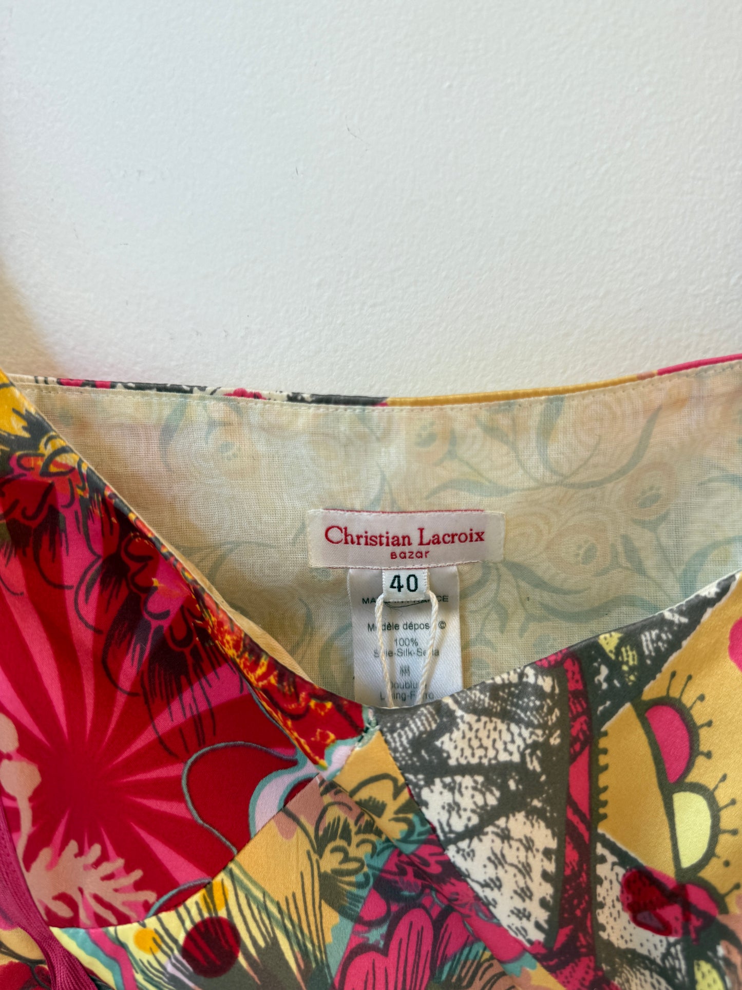 Christian Lacroix Bazar Silk Printed Corset Top – Late 1990s
