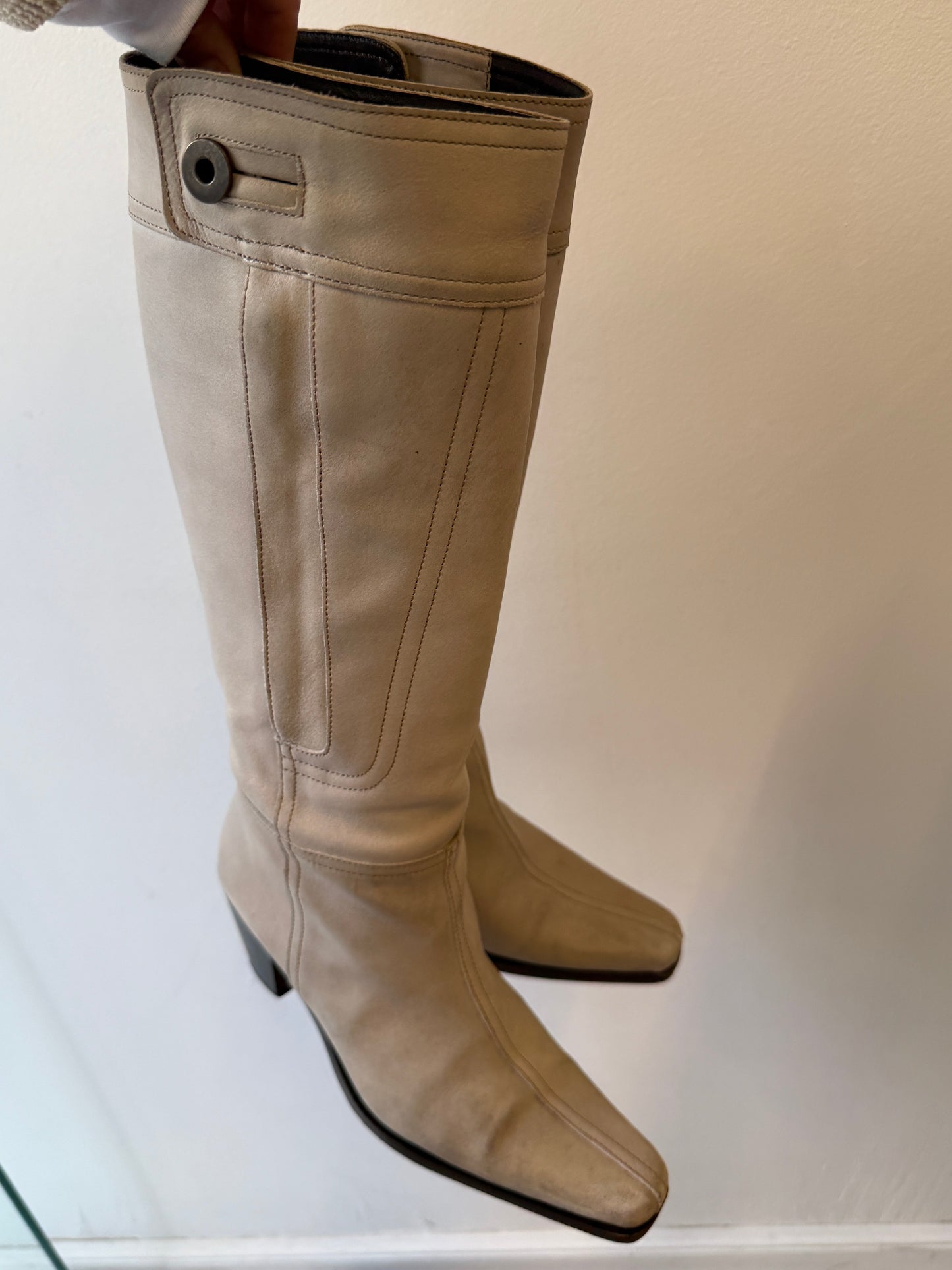Miu Miu Nubuck Knee-High Boots 2003's 35.5 EU