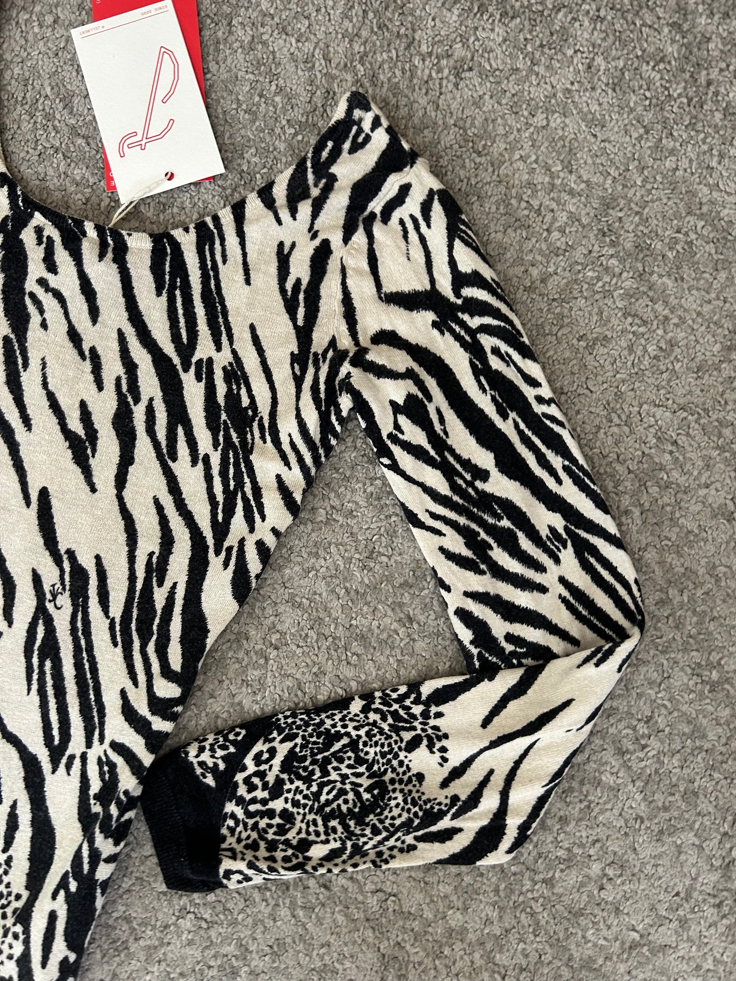 VERSACE Jeans Couture zebra print blouse