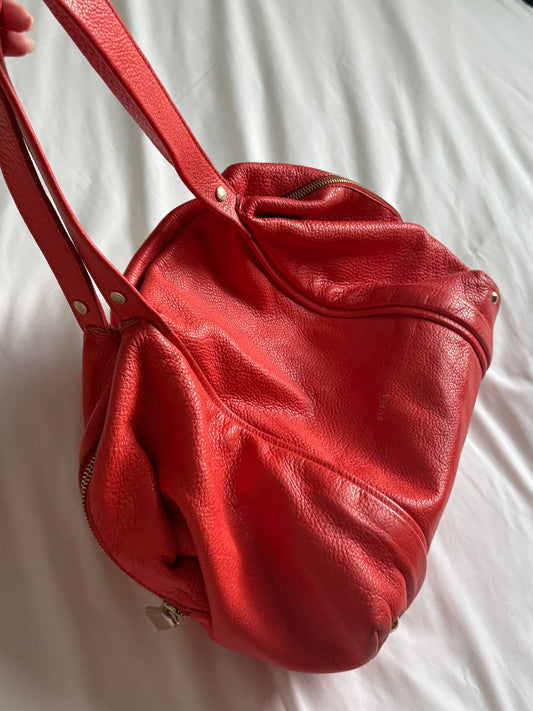 Furla Pebbled Leather Shoulder Bag