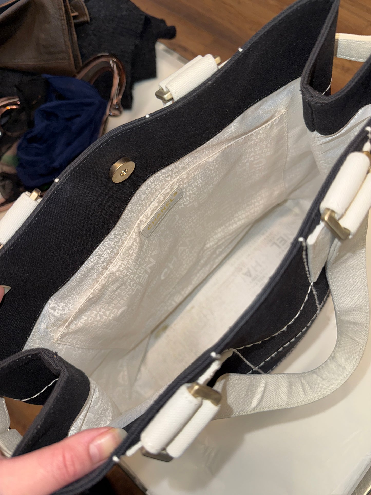 Chanel Quilted Canvas Tote Bag 2003